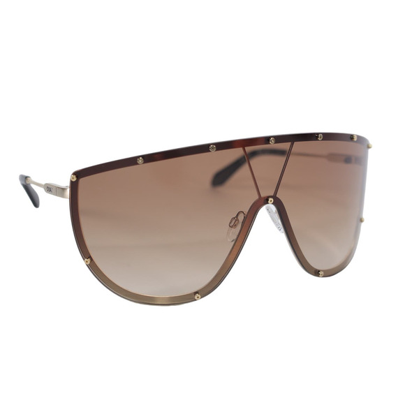 Quay Australia ON SET Shield Sunglasses - Brushed Gold/Camel Gradient - NWT - Picture 4 of 13